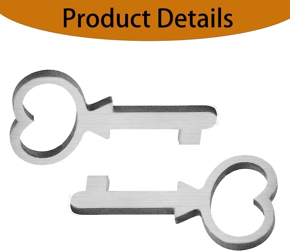 Cedar Box Key, Replacement for Lane Mini Keepsake Boxes, Key Lock, Metal, 2PC