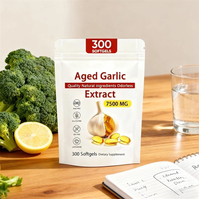 Elare Aged Garlic Extract, 300 Softgels, 7500mg Odorless | Heart & Immune US