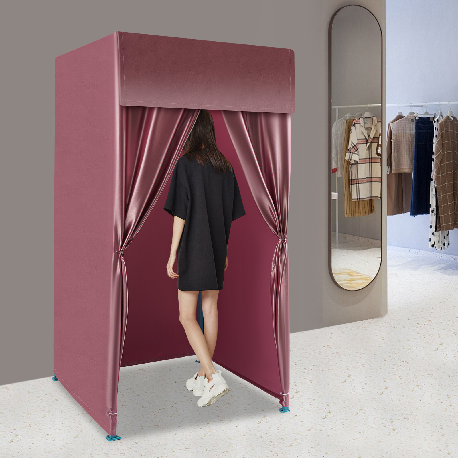 Portable Clothing Store Fitting Room, Foldable Changing Room, Dressing Room