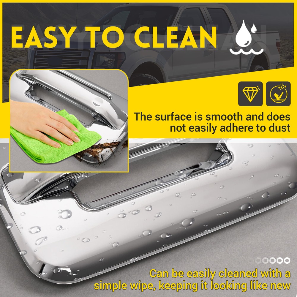 Fits 2004-2014 Ford F-150 F150 Chrome 4 Door Handle + Tailgate Handle Covers