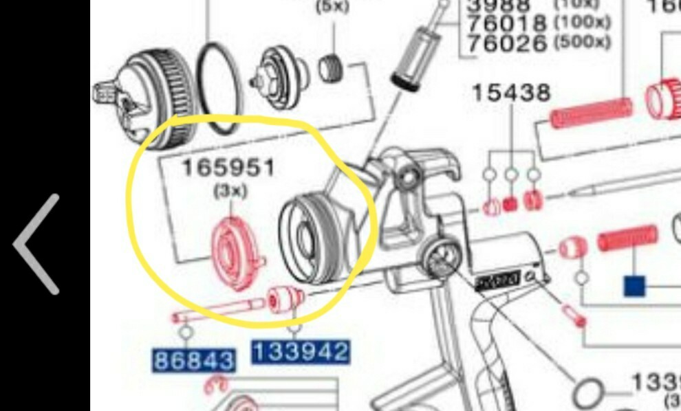 SATA Jet 4000 Air Distribution Ring (165951) OEM!!
