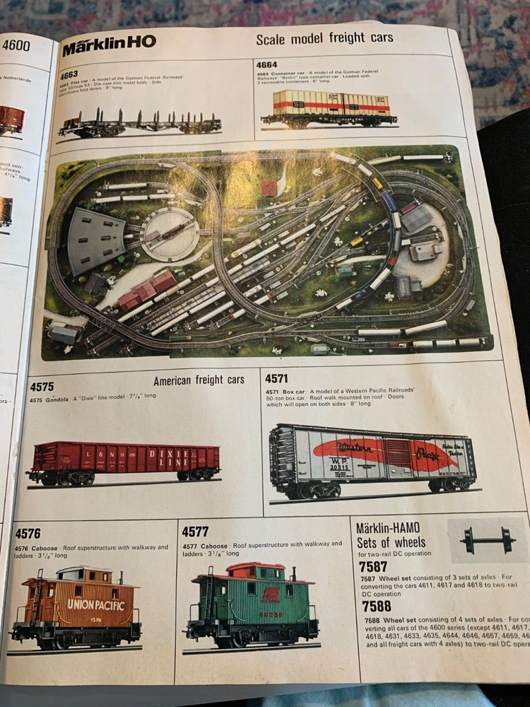 1973 Marklin E model train brochure in English