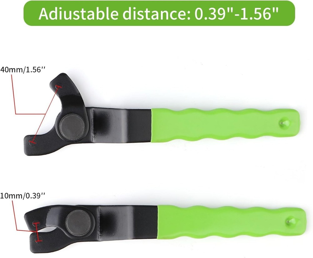 Adjustable Pin Wrench for Angle Grinder Machine,Grinder Spanner ​Wrench Green