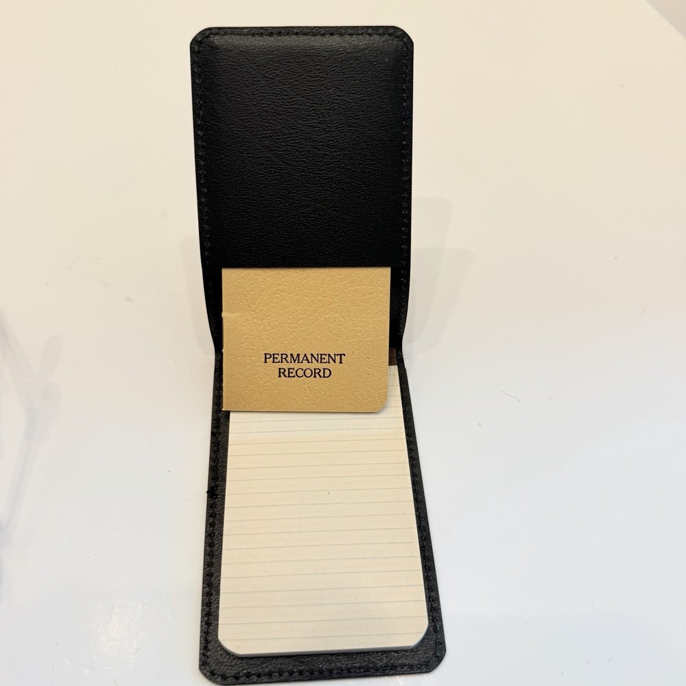 Vintage Permanent Record And Memorandum Pocket Notebook Black