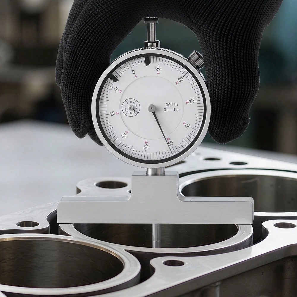 Depth Gauge, Depth Micrometer 0-22 Inch Measuring Range, 0.001" Resolution,