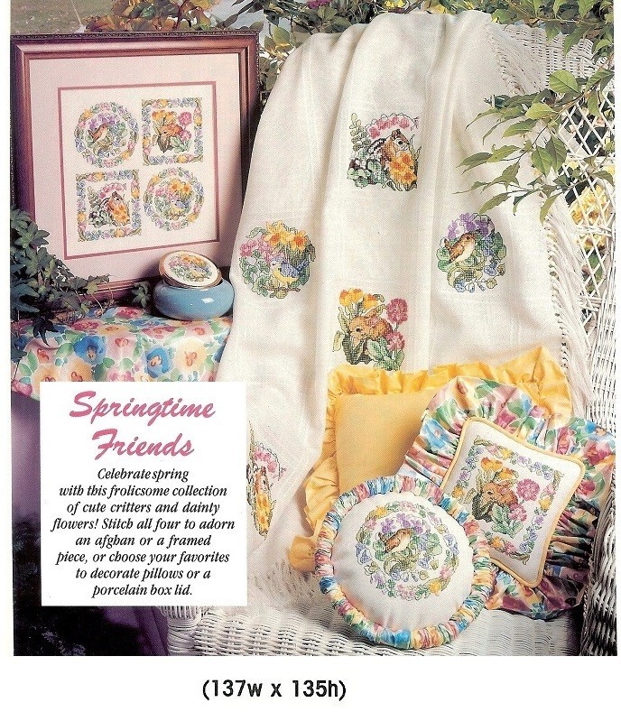SPRINGTIME FRIENDS   CROSS STITCH PATTERN ONLY  -  FP SP UW