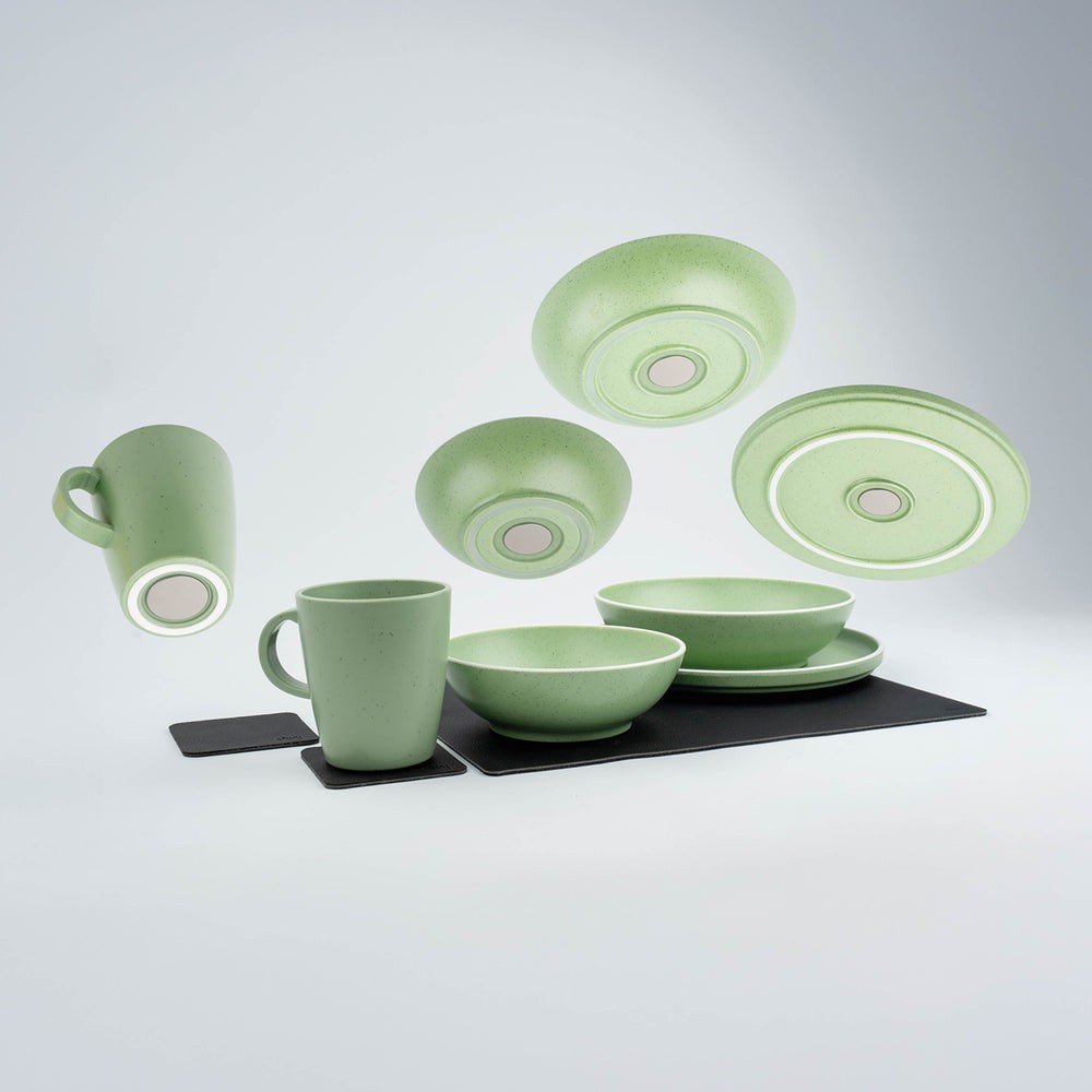 Silwy SYBRKGS11G Tableware Set Dolomit Green + Metal