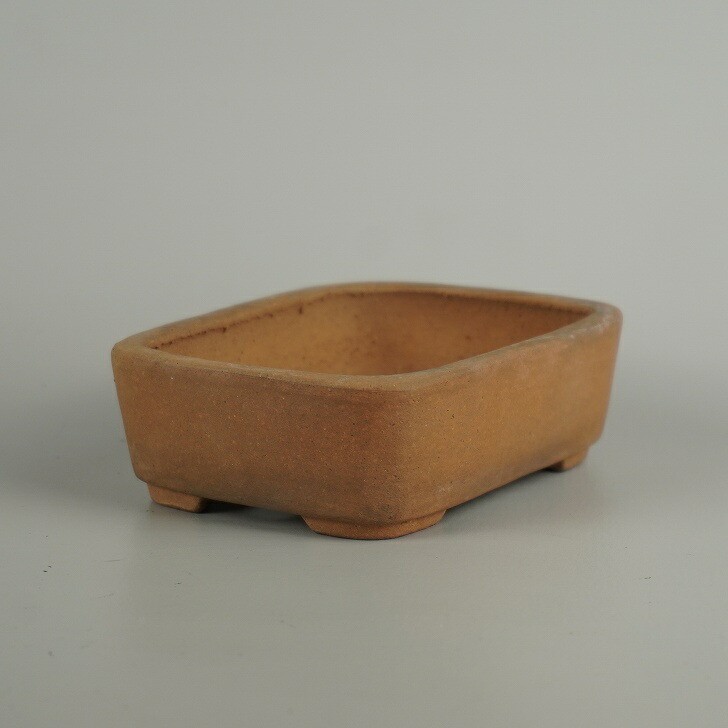 Tokoname Kanemasa Bonsai Pot Rectangular Soft Edge Used 13cm
