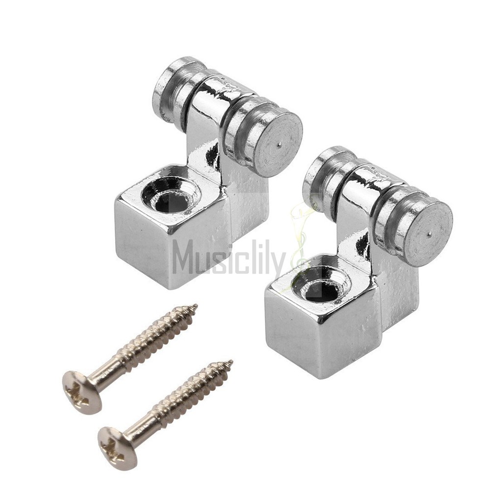 Musiclily 4Pcs Chrome Metal Roller Guitar String Tree String Guide Retainer New