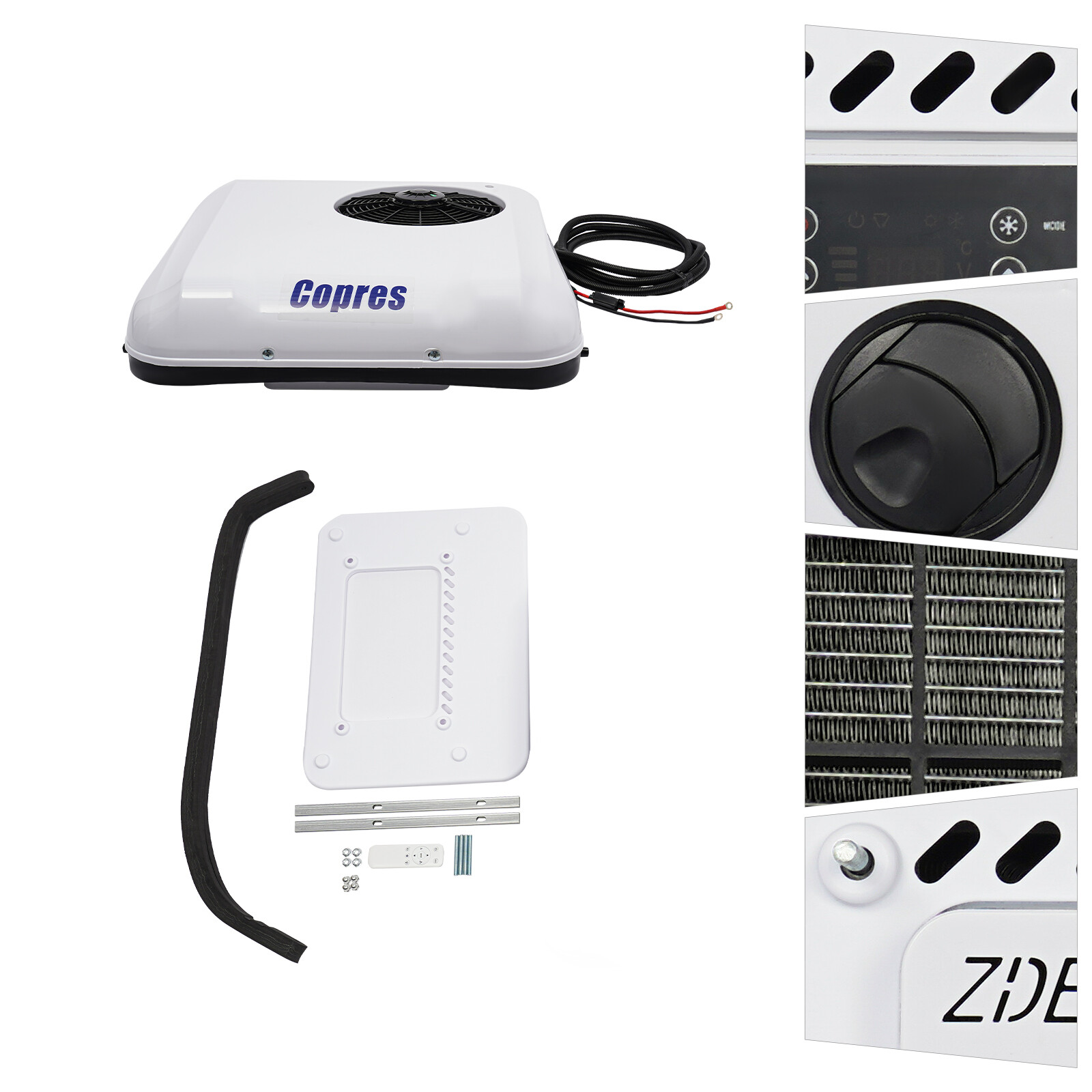 24V Rooftop Air Conditioner 2600W Cooling&Heat A/C Unit Fit RV Truck Caravan