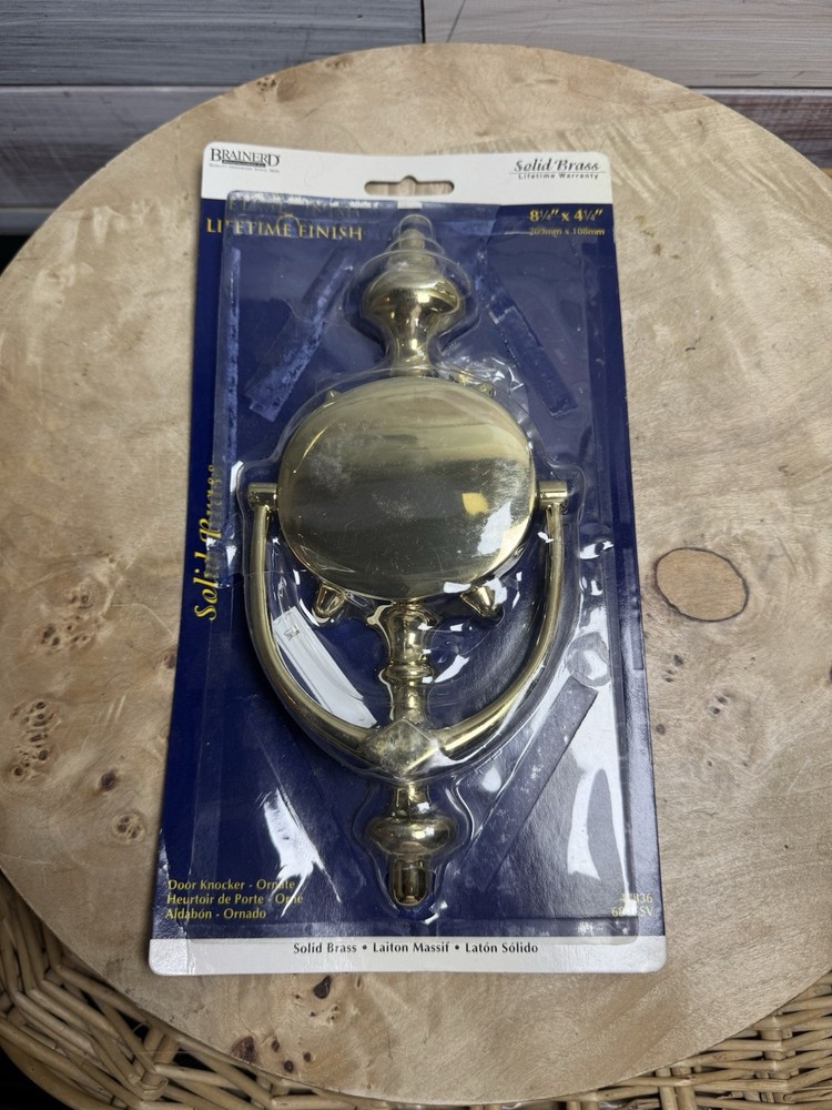 Door Knocker Solid Brass Ornate Brainerd Quality Hardware Lifetime Finish