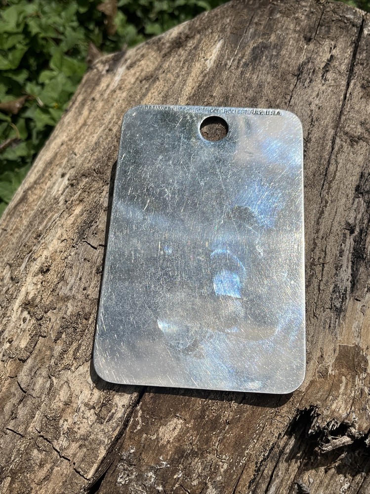 WW2 US Pocket Shaving Signal Mirror DEFIANCE CHECK WRITER CORP NY