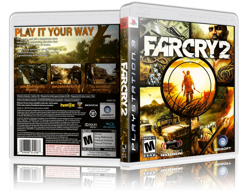 Far Cry 2 Replacement  PS3 Cover and Case. NO GAME!!