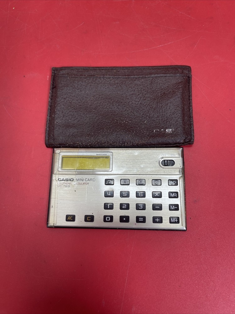 Vintage Casio Mini Card Calculator LC-78G/ Untested