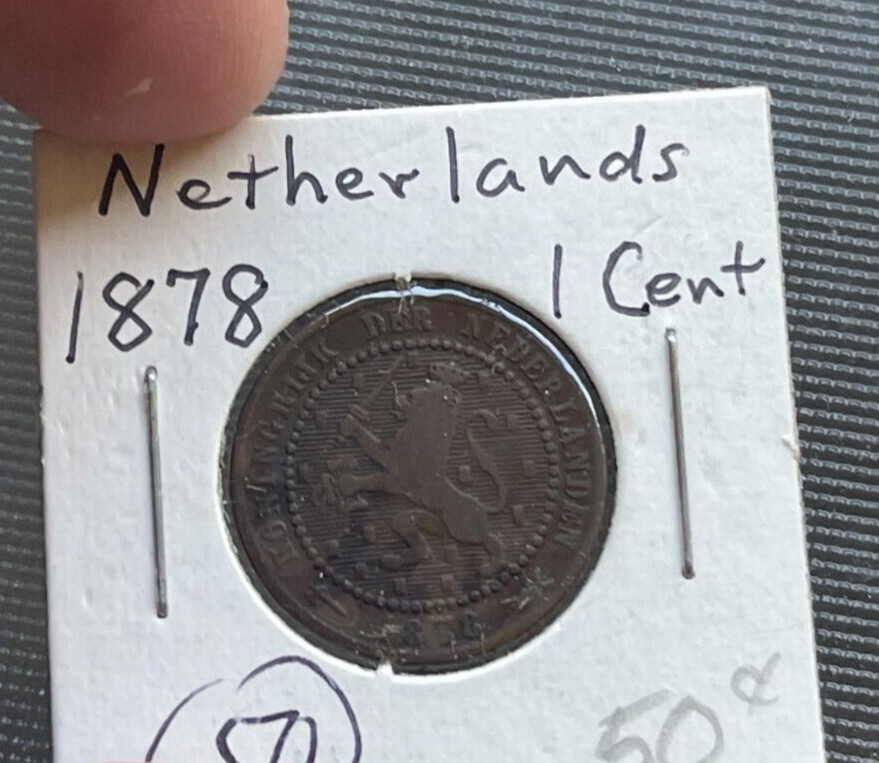 1878 Netherlands 1 One Cent
