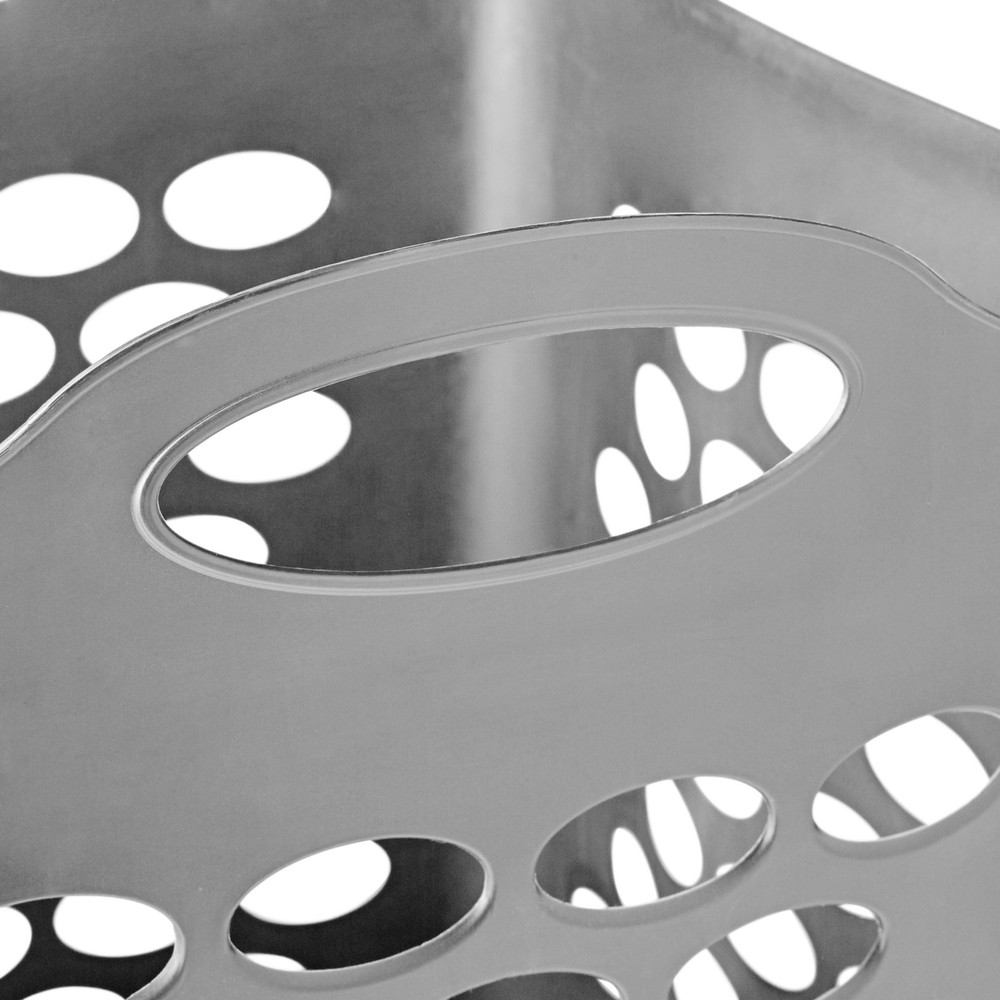 Flexible Square Laundry Hamper Soft Silver Adult