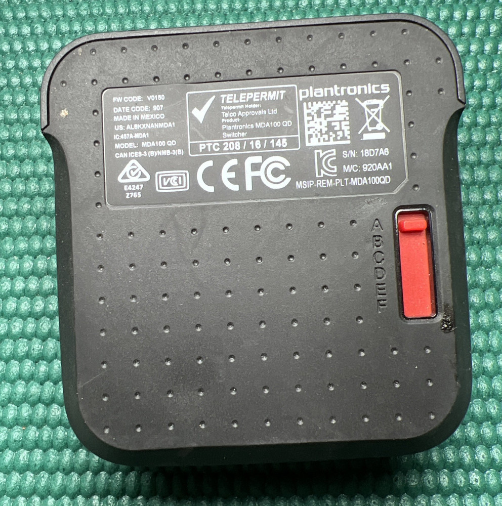 Plantronics HW710 Headset MDA100 Quick Disconnect