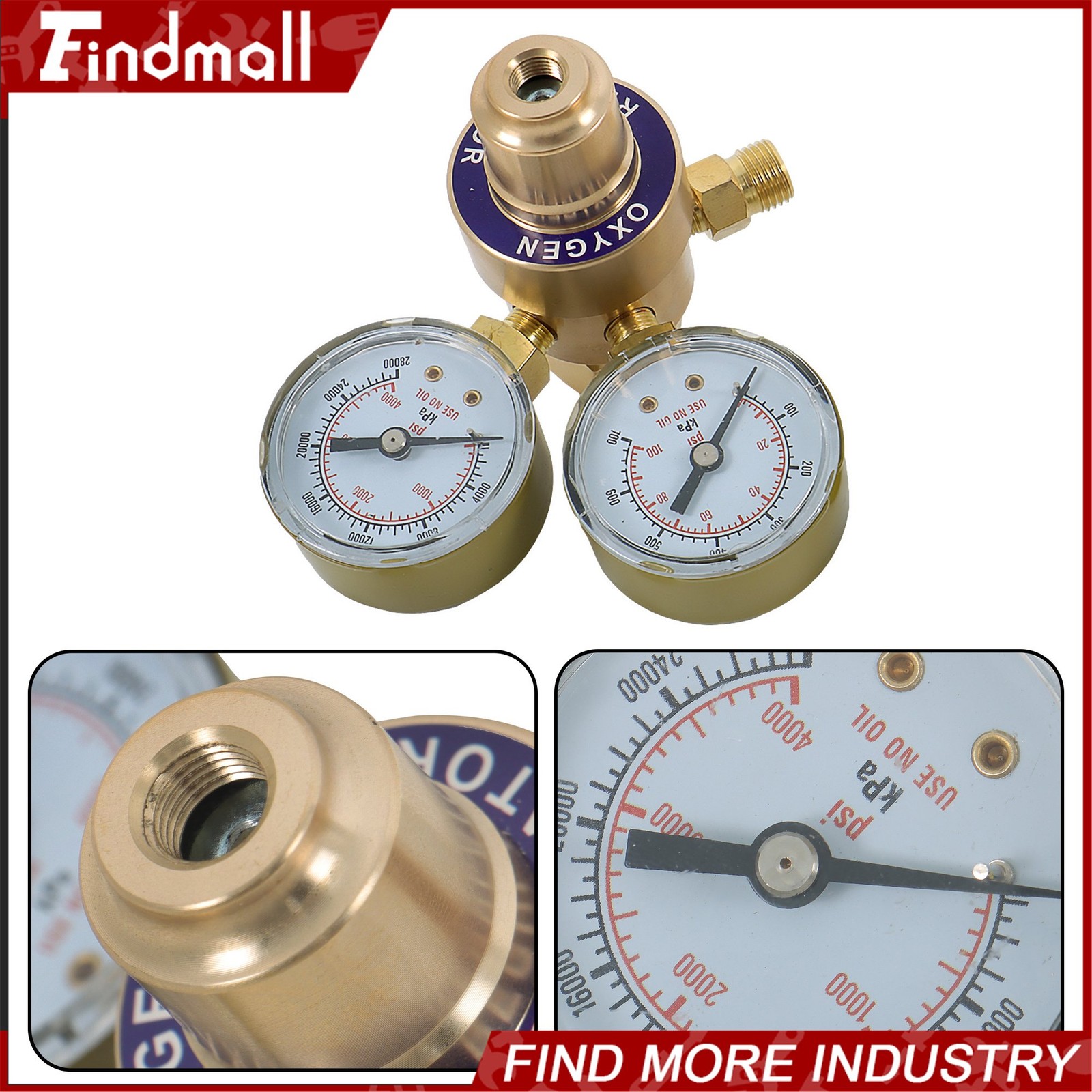 Oxygen Acetylene Gas Regulator Welding Cutting Torch Dual Gauge CGA540 CGA200