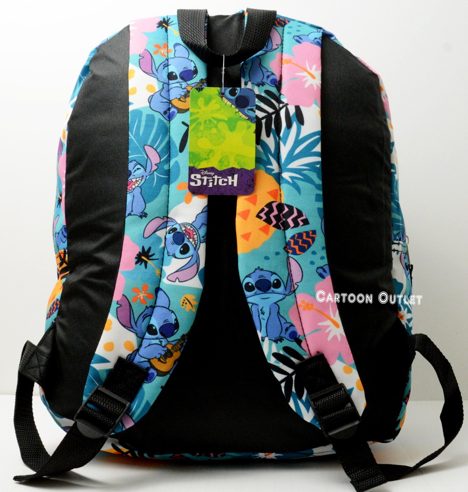 Disney Lilo Stitch Large School Backpack 16" All Over Print Travel Tote Book Bag