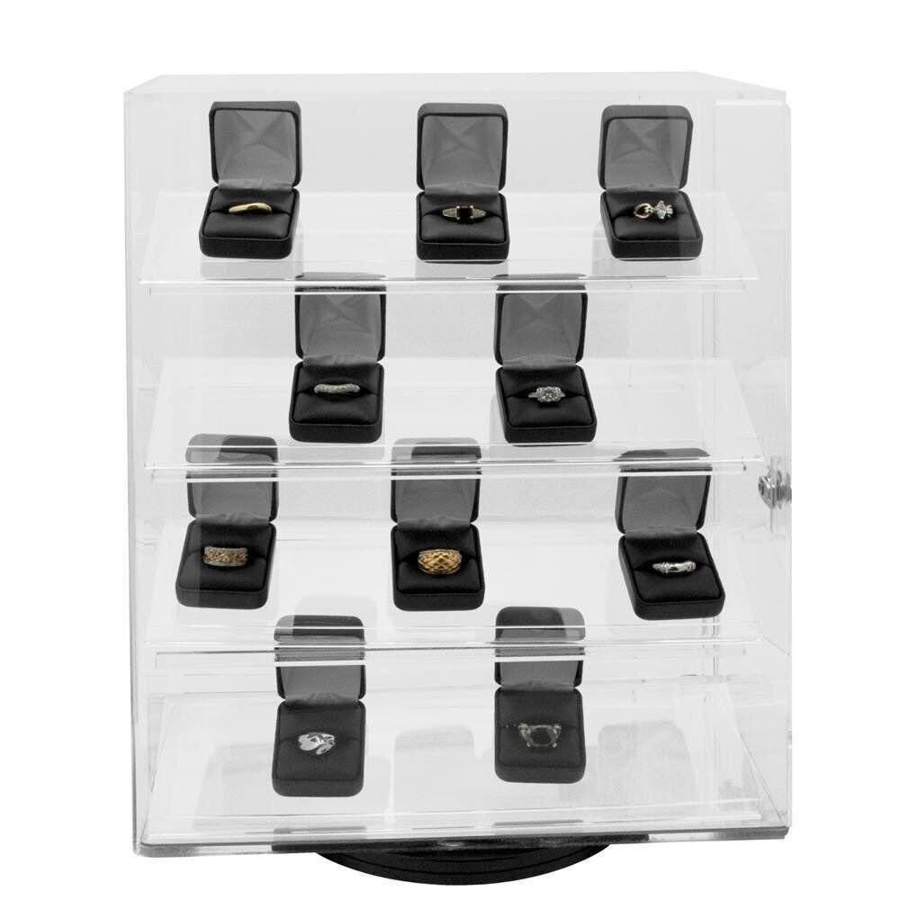 4 Removable slanted shelf acrylic case