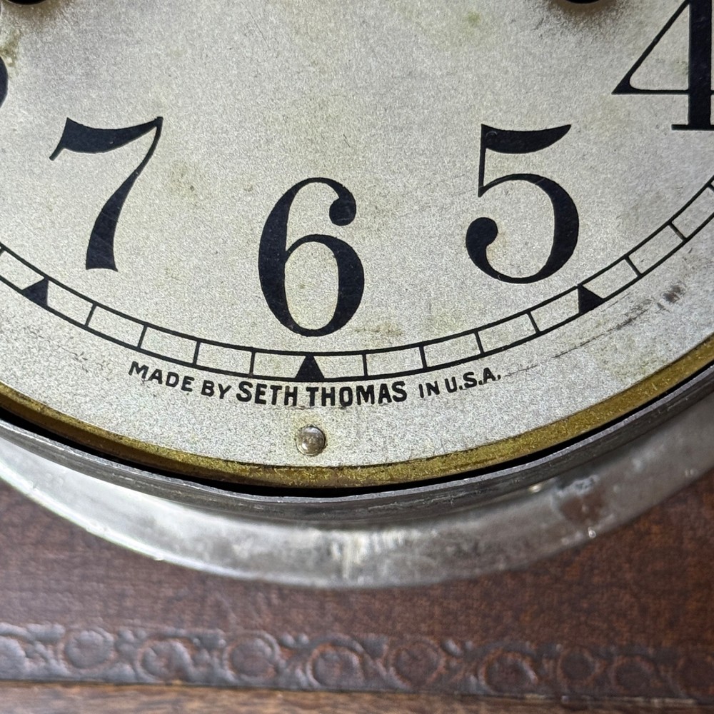 Antique SETH THOMAS Nautical Bulkhead Repeating Clock Repeater Working Great