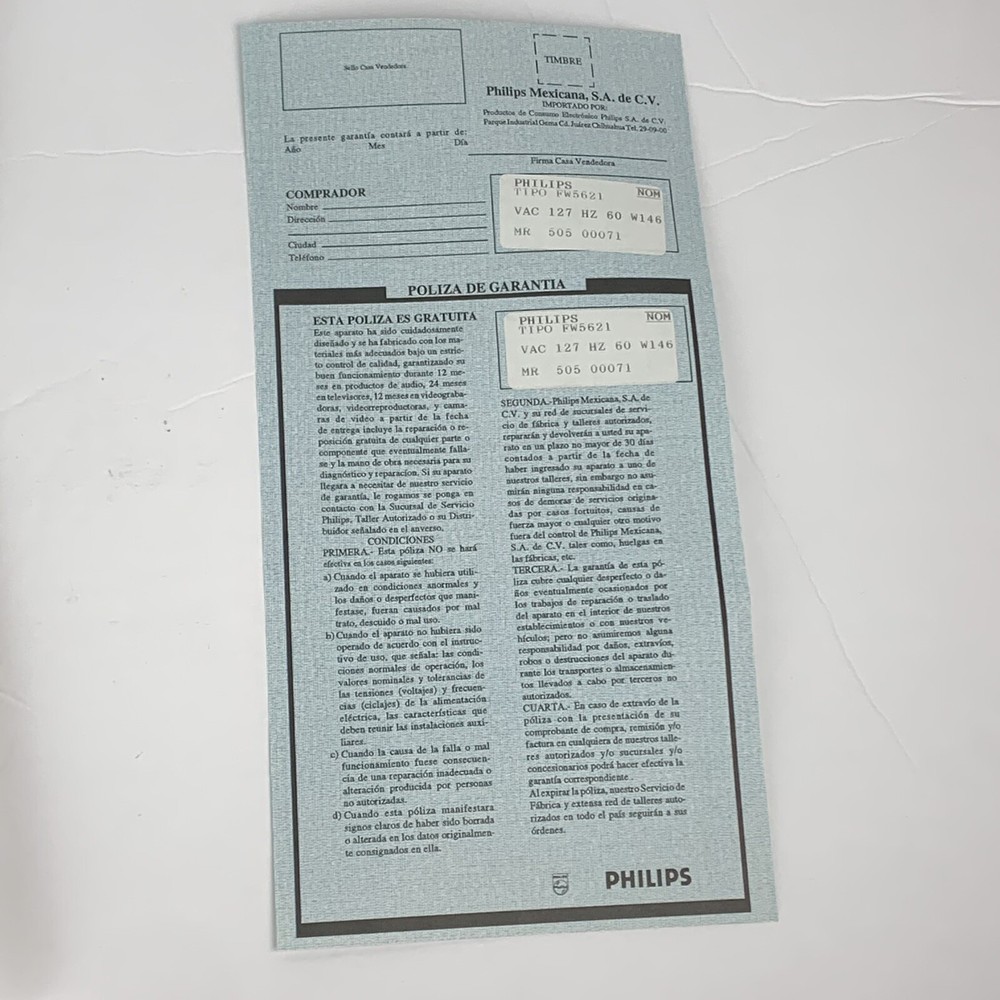 Philips FW56 CD Mini Hifi Stereo System Instruction Manual Booklet
