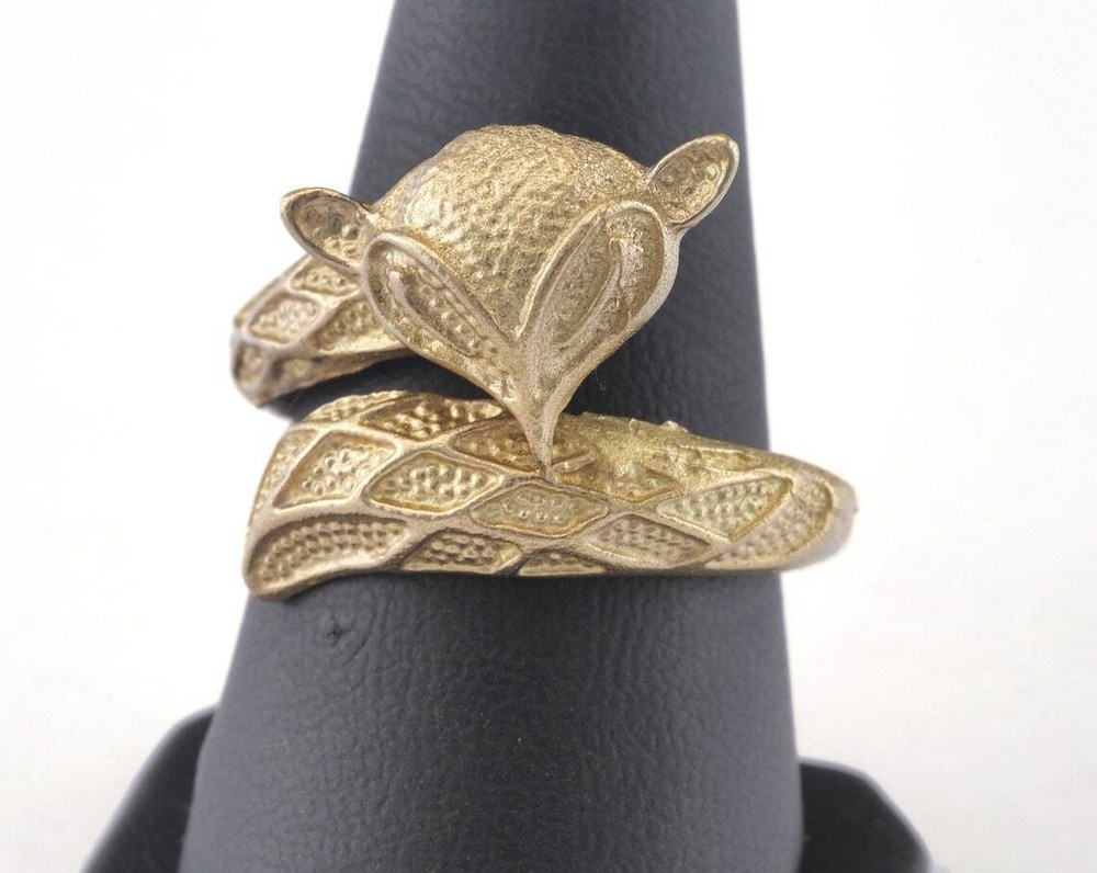 Fox Adjustable Ring Raw brass (17.5mm 7US inner size) 2726