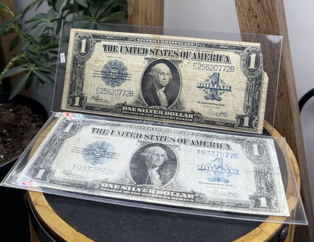 1923 One Dollar Silver Certificates LARGE SIZE BILLS | Two Notes