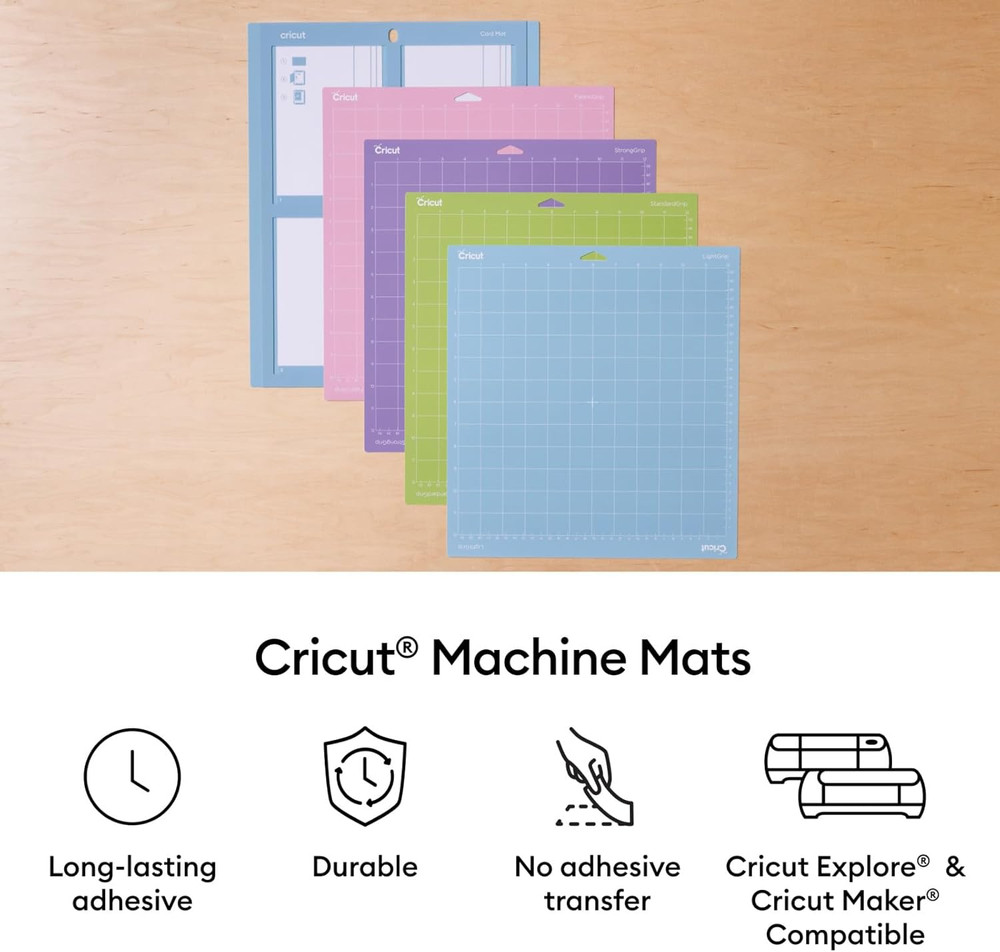 Cutting Mat Variety Pack (8 Count, 12In X 12In) - for Explore & Maker Machines -
