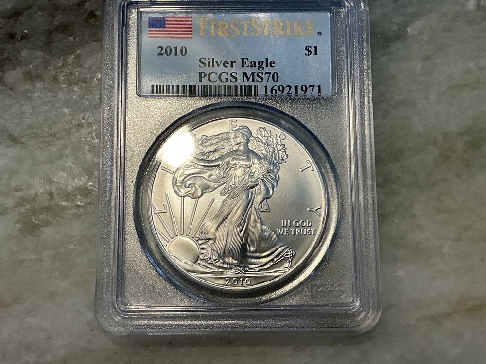 2010 Silver American Eagle MS70 First Strike