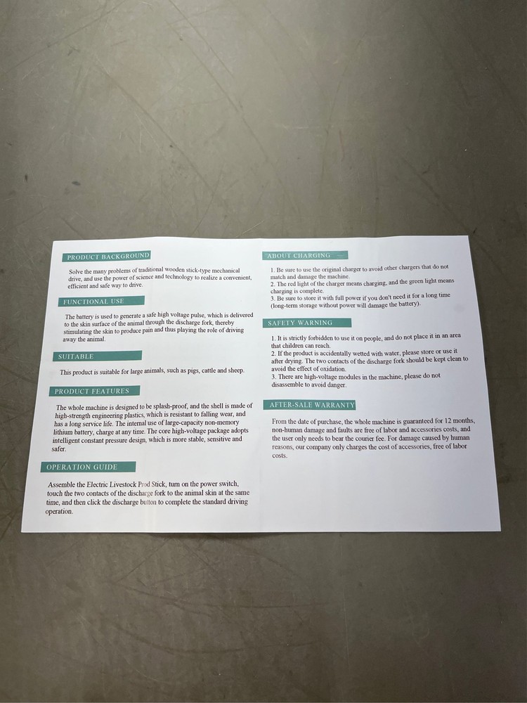 Rechargeable Cattle Stick