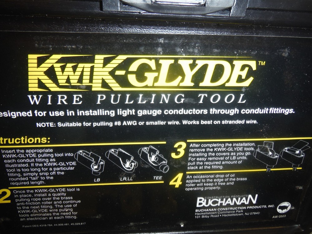 Buchanan aw0459 12 piece kwik-glyde wire pulling tool for networking cable * t05