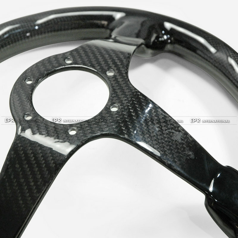 Steering wheel For UNIVERSAL Deep Dish Type Racing Glossy Dry Carbon