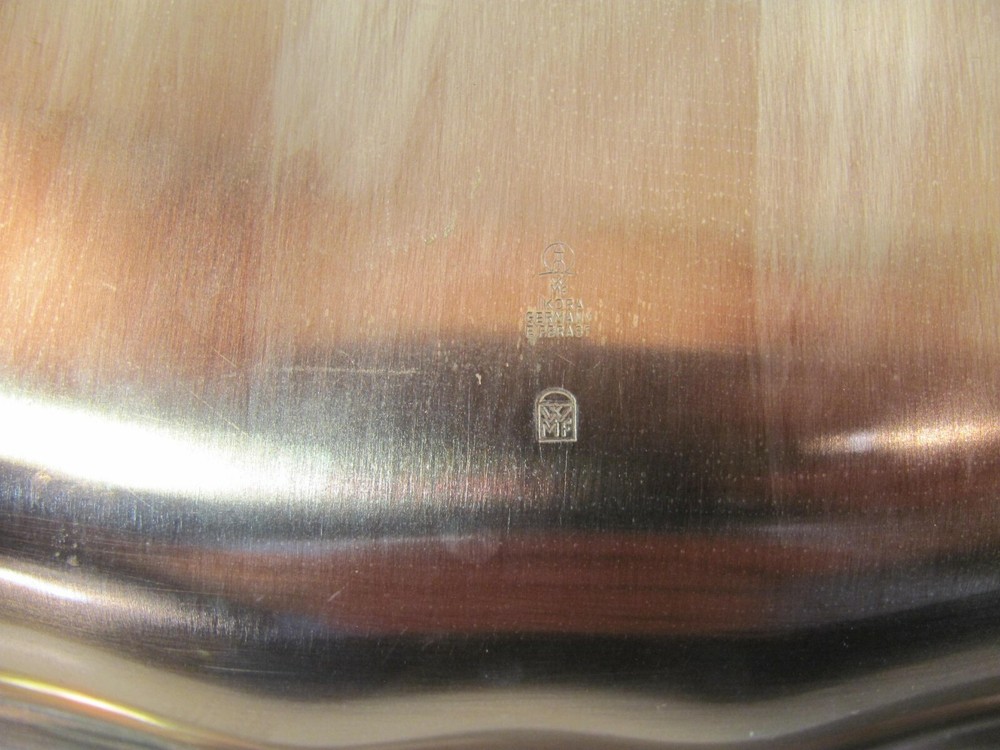 WMF IKORA Germany POLISHED BRASS SERVING TRAY SET