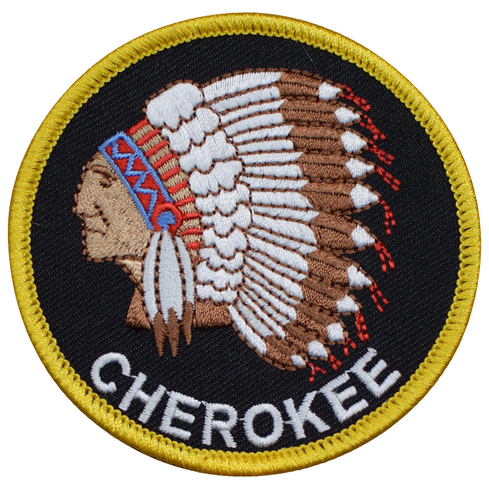 Cherokee Patch - Headdress Badge 3" (Iron on)
