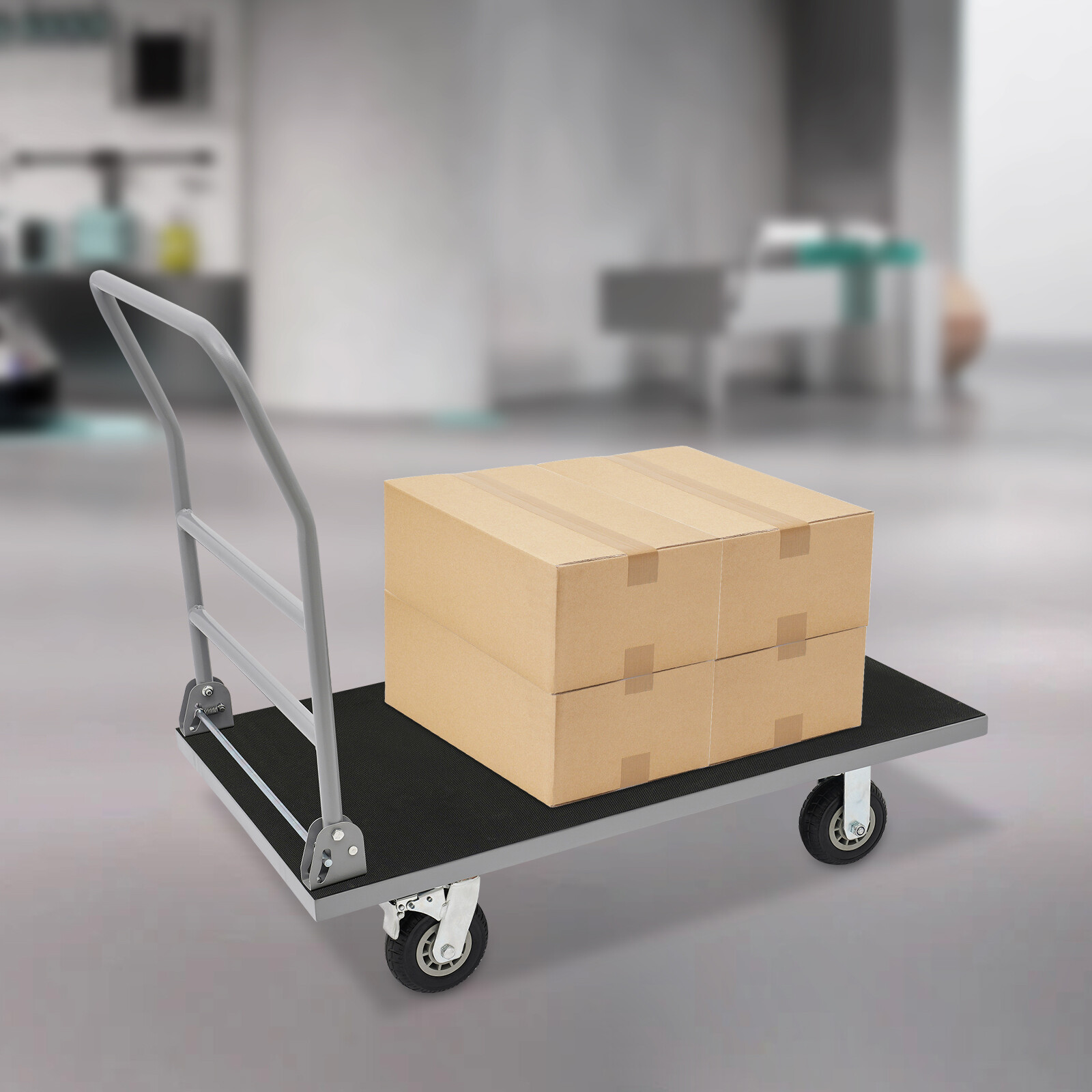 Platform Truck 2200lbs Capacity 41.3*24.8in Flatbed Cart Hand Truck with Wheels