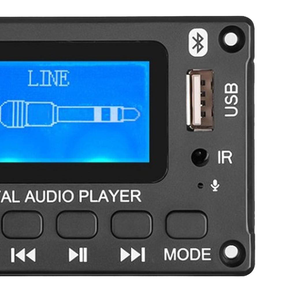 Bluetooth 5.0 MP3 WMA Decoder Board LCD Wireless Car Audio USB TF FM AUX Playe8l