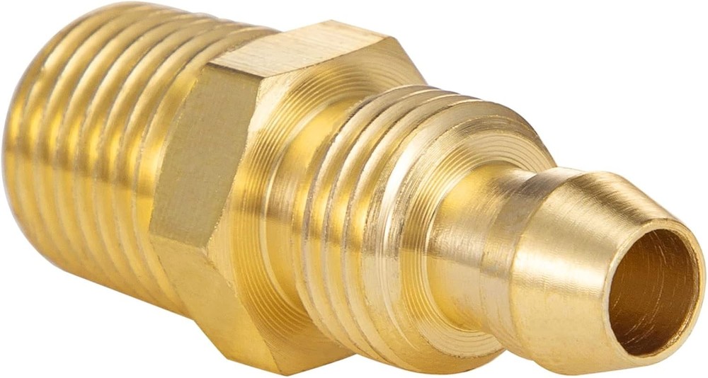 Premium Solid Brass 2PCS Reusable Replacement Fitting 1/4 Inch, Bronze