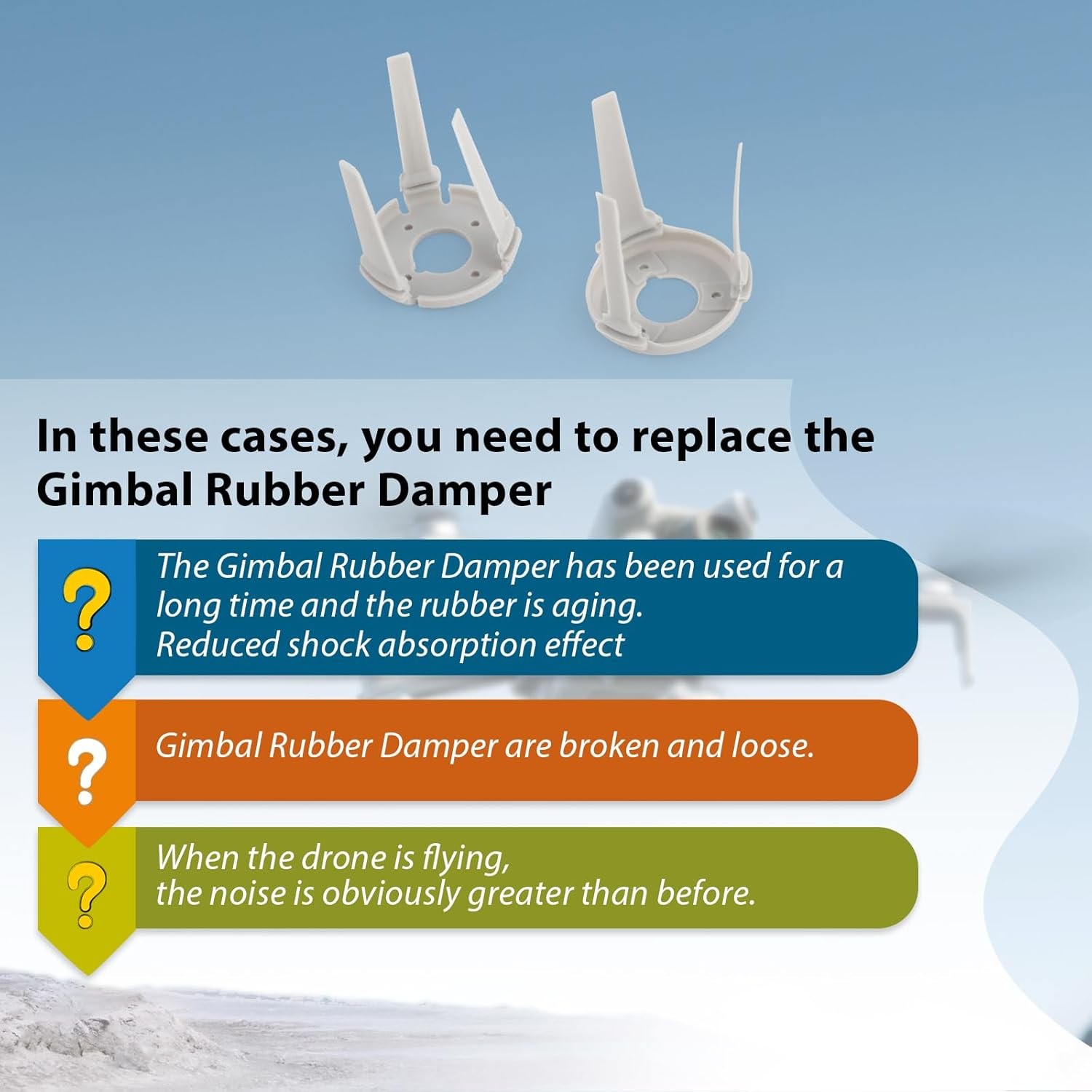 Replacement for DJI Mini 4 Pro Gimbal Shock Absorption Rubber 4...