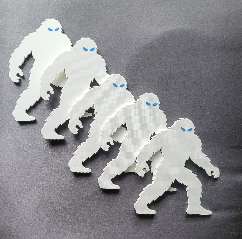 3D Printed Yeti Cryptid Decorative Figure Each Sold Separately