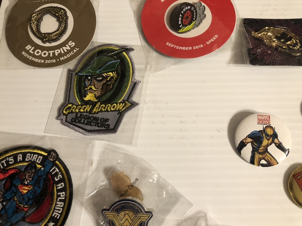 Assorted Dc Marvel Other pins and patches