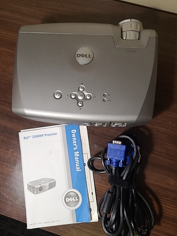 Dell 2300MP Projector, Manual, Cords - Tested Working