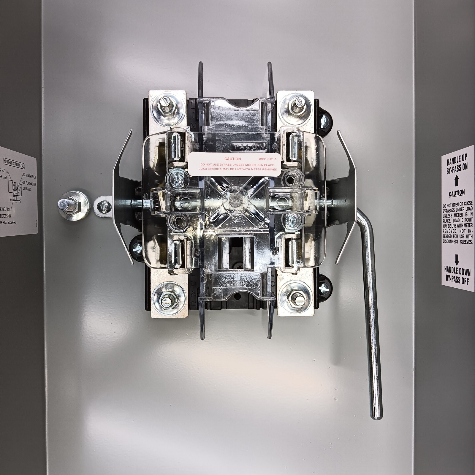 NEW EATON 1009788ACH 400 / 320 AMP METER SOCKET RINGLESS 4-JAW LEVER BP 600V 1Ø