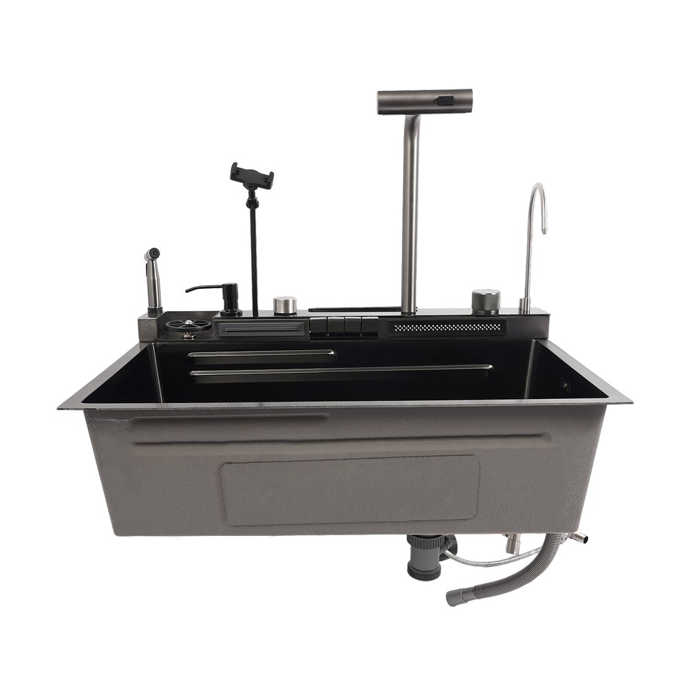 Sink Kitchen Sink Digital Display Stainless Steel Sink Kitchen Sink Rectangular