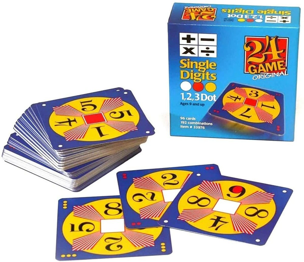 NEW 24 Game 96-card deck: Single Digits Math Card Game