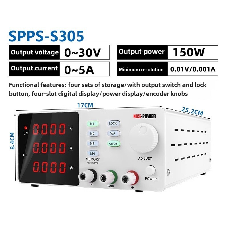 Lab Usb Adjustable Dc Power Regulator Switch SPPS-S305 Digital Display Power