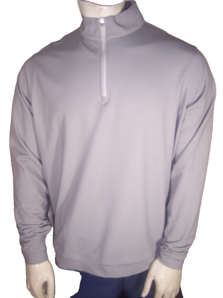 New Peter Millar Mens Large Grey Stretch Pullover Commonwealth National