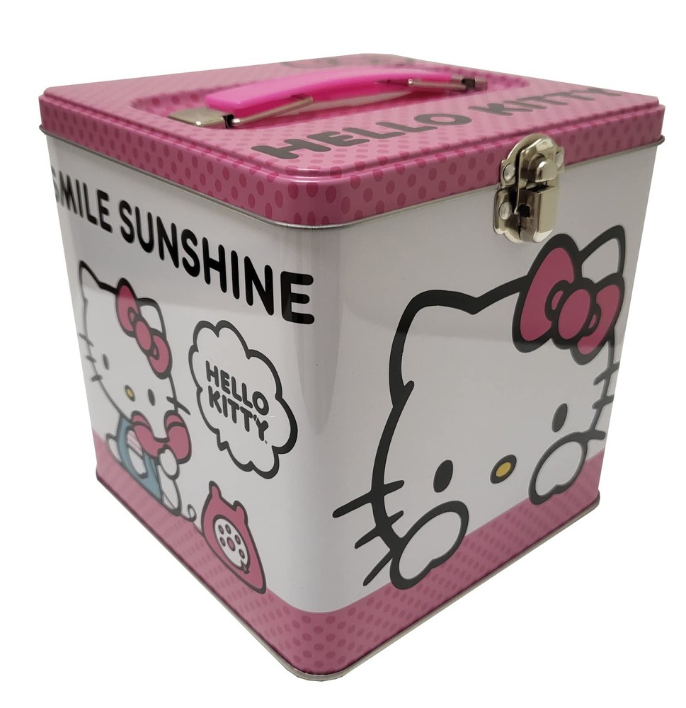 XL Storage Tin with Handle, Hello Kitty
