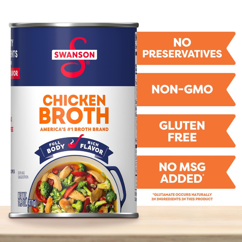 Swanson Chicken Broth, 14.5 Oz Can (12 Pack)