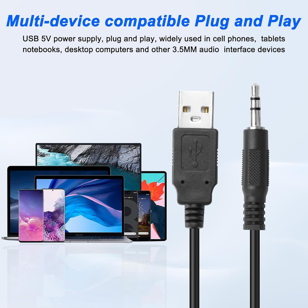 Mini Computer Speaker for Desktop PC 3.5Mm TRS Input with Volume Control USB Pow